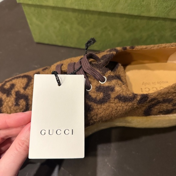 Gucci GG Lace Up Shoe 'Camel Ebony Wool' (Men’s 9UK 10US) - Picture 11 of 13